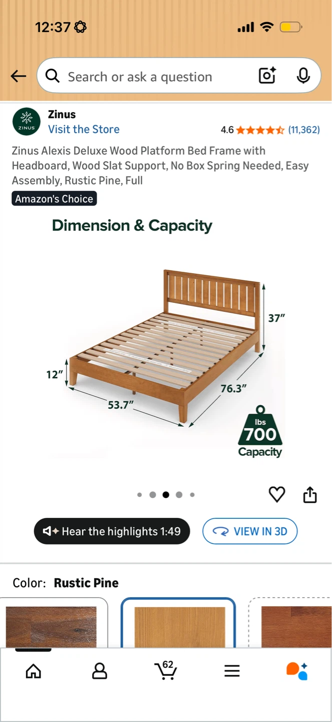 Deluxe Wood bed with headboard