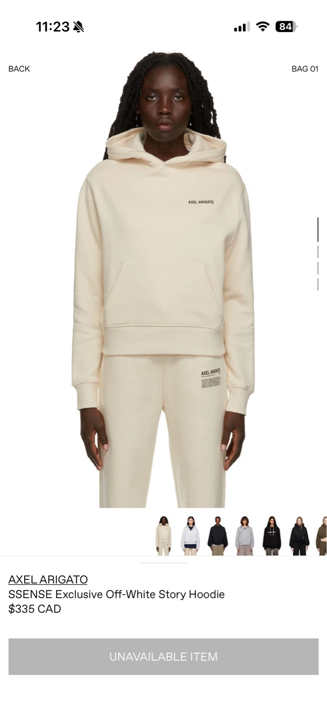 Axel Arigato hoodie ($335 -> $80)