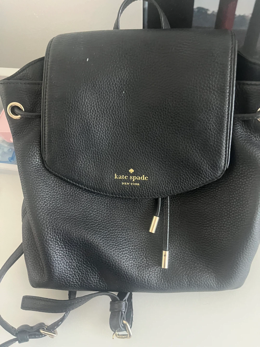 Kate Spade New York Black Leather Backpack