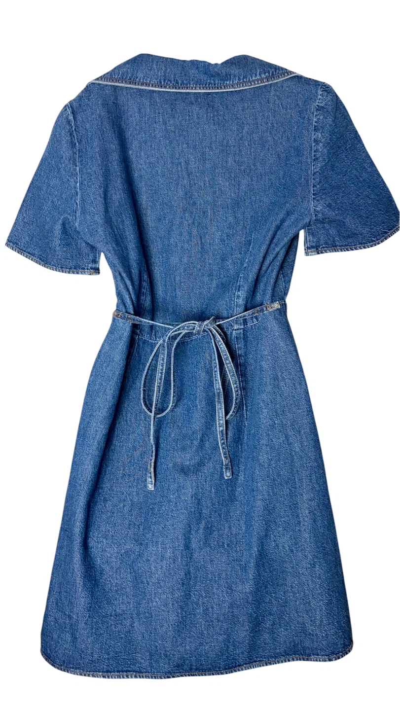 PARIS ATELIER&other Stories Denim Collar Blue Dress - photo 5