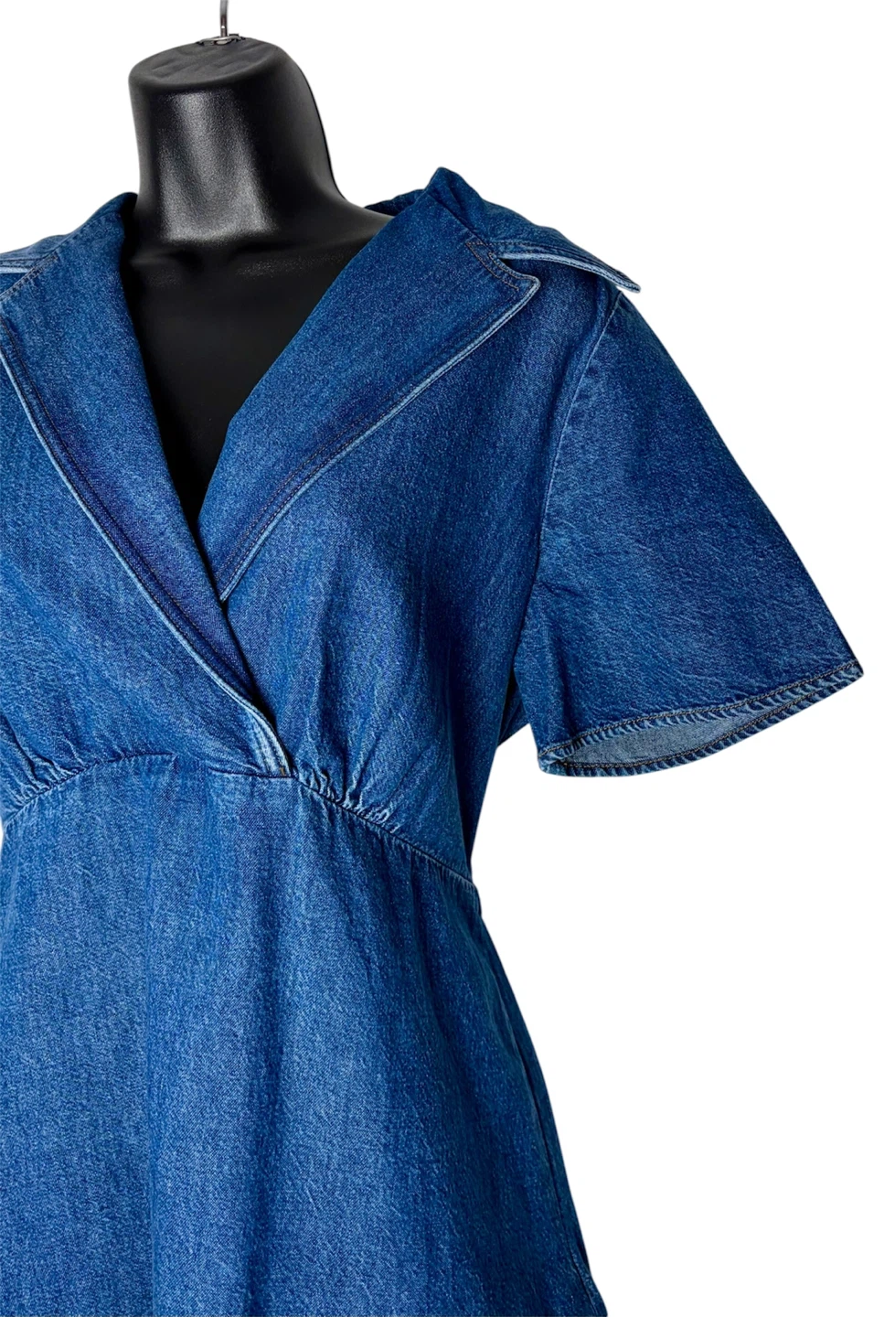 PARIS ATELIER&other Stories Denim Collar Blue Dress - photo 4