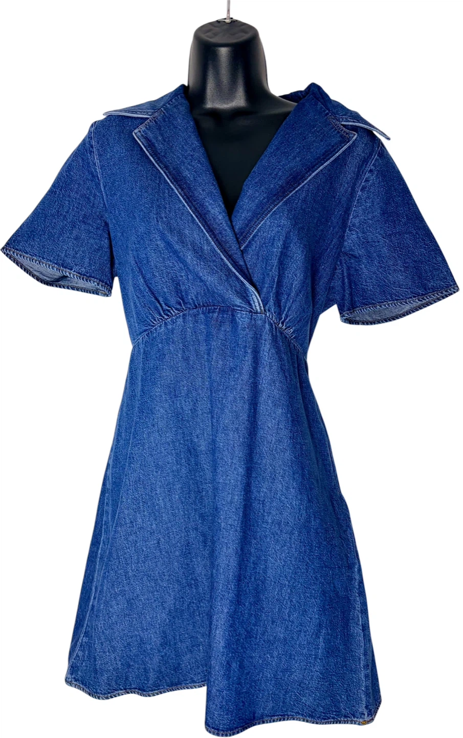 PARIS ATELIER&other Stories Denim Collar Blue Dress