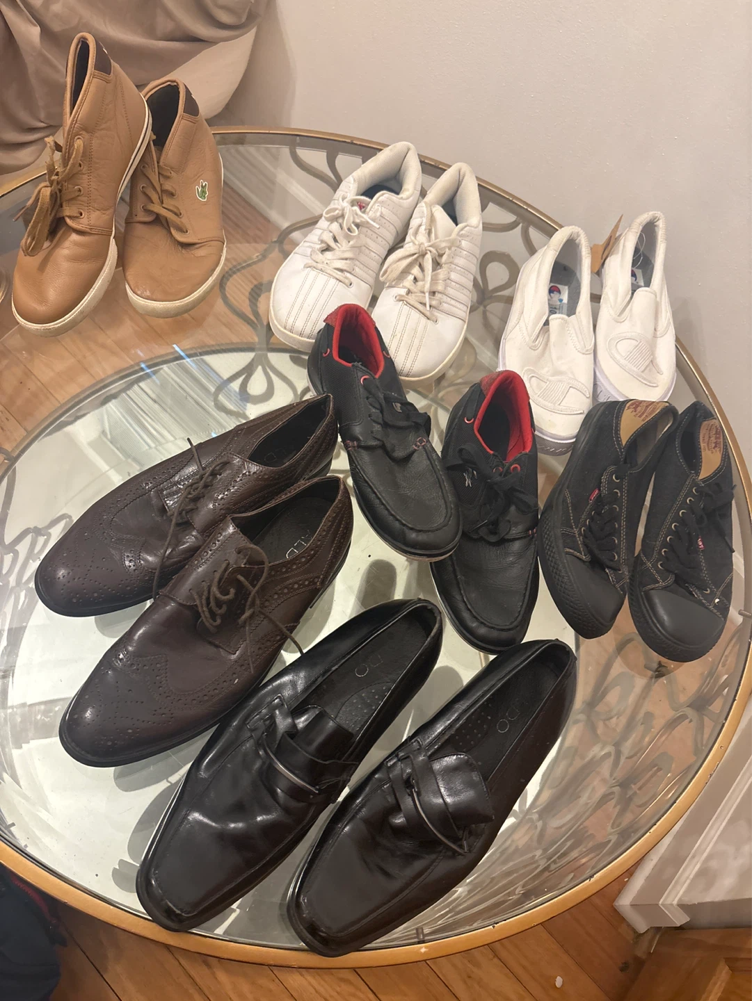 Size 10 shoes  best offer the Lacoste are 9.5