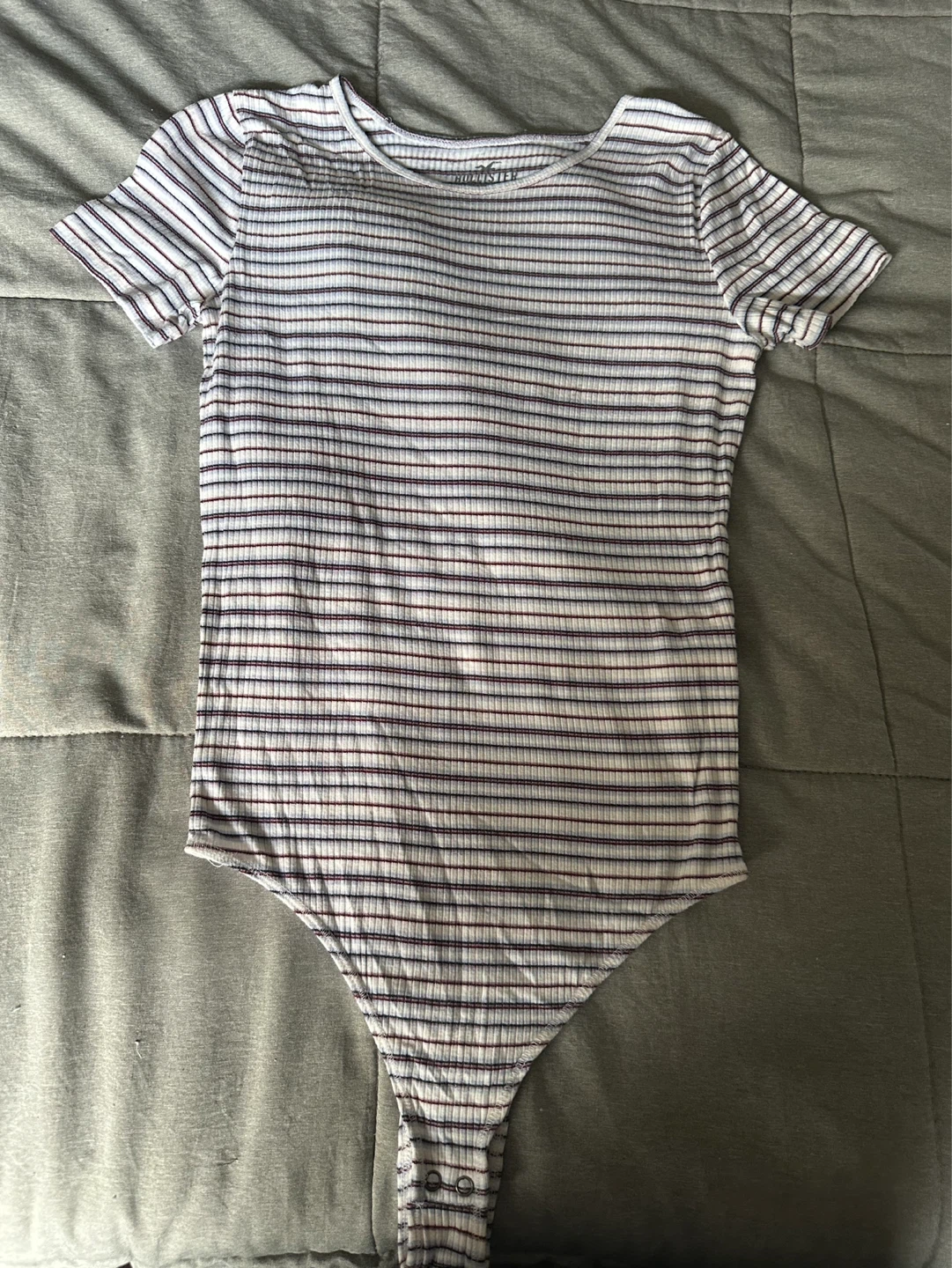 Hollister Striped Ribbed Bodysuit Size S