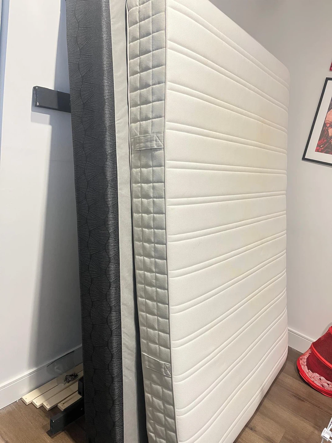 FREE FULL SIZE MATTRESS + Full Size Upholstered Bed + Box Spring - photo 3