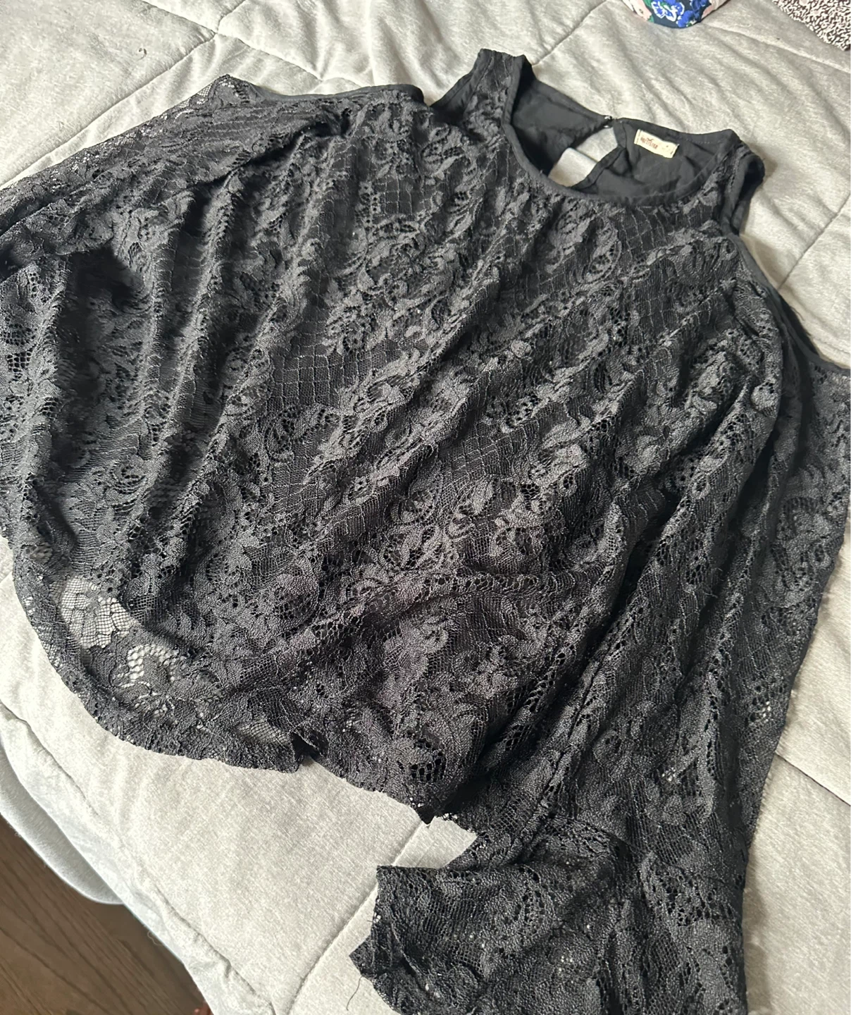 Hollister Black Lace Top Size M