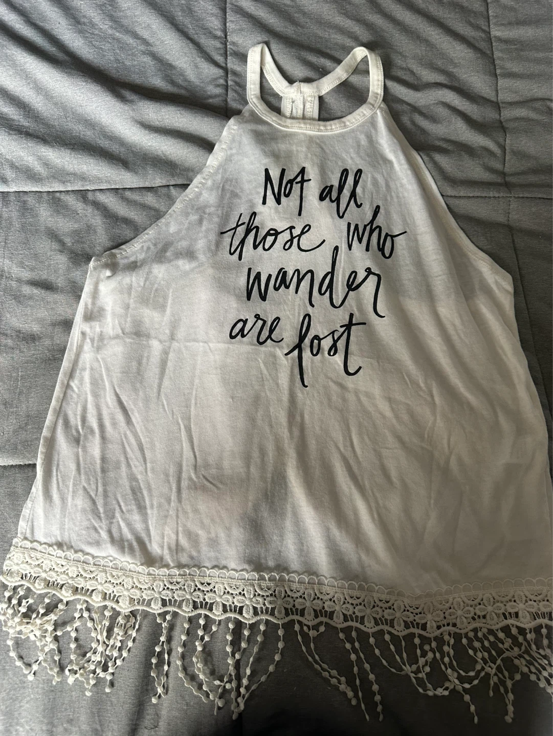 Hollister White Tank Top Size M