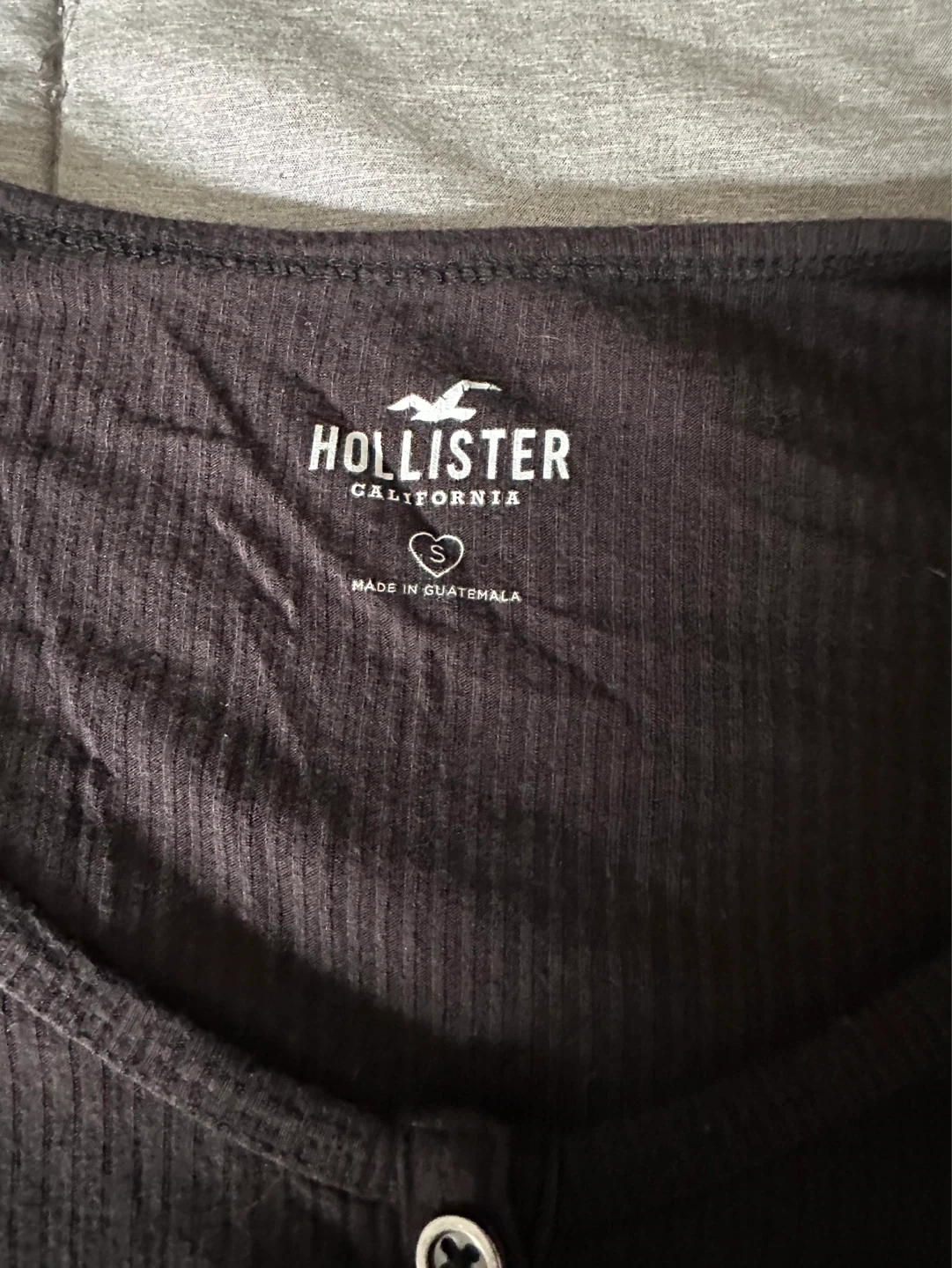 Hollister Black Ribbed Henly Bodysuit - photo 2
