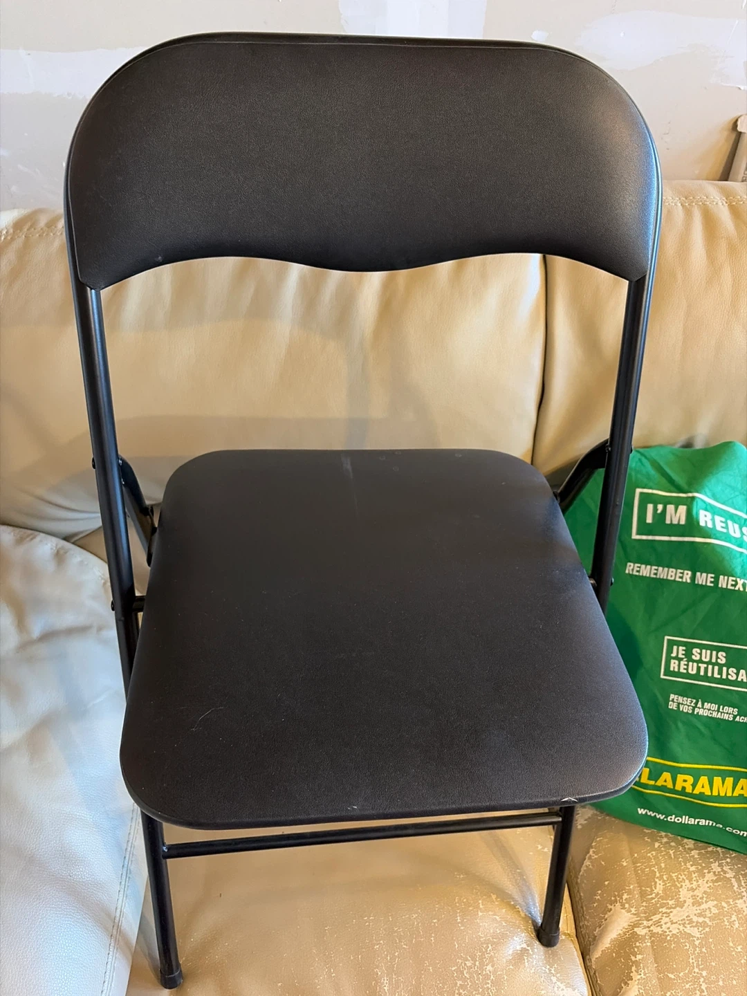 GSC Black Vinyl Folding Chair