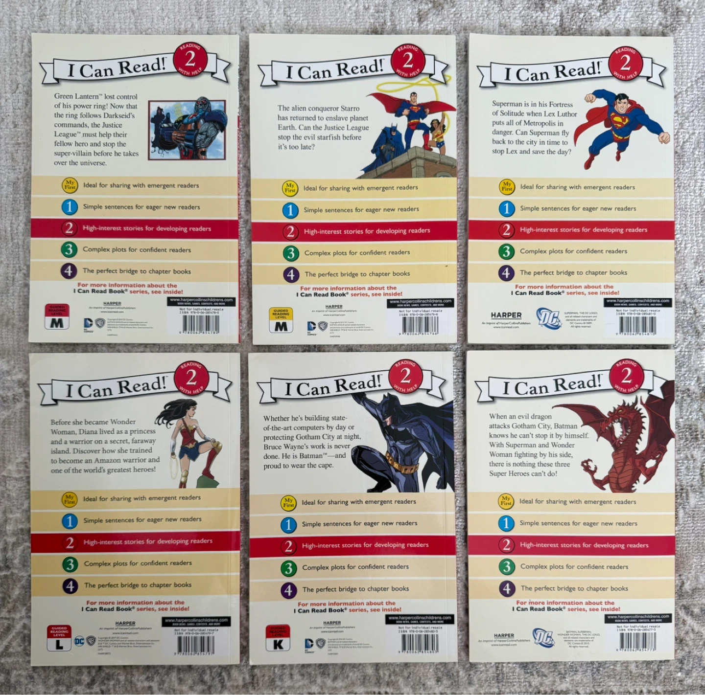 NEW 6-Book DC Super Heroes Bundle – "I Can Read!" Level 2 - photo 2