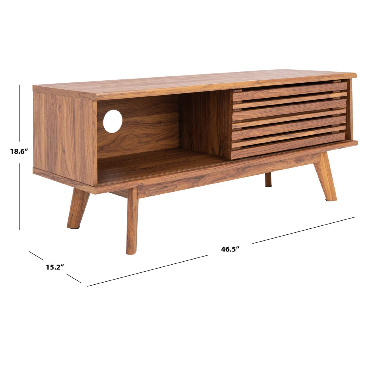 Mid-Century Modern TV Stand - Walnut Finish (Up to 55") - photo 3