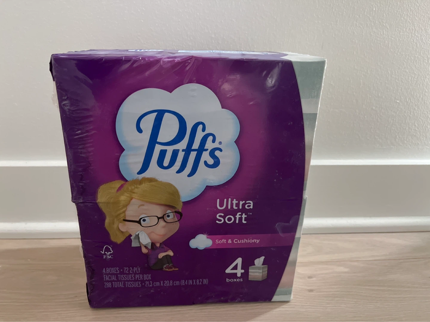 Puffs Ultra Soft Facial Tissues (4 Boxes)