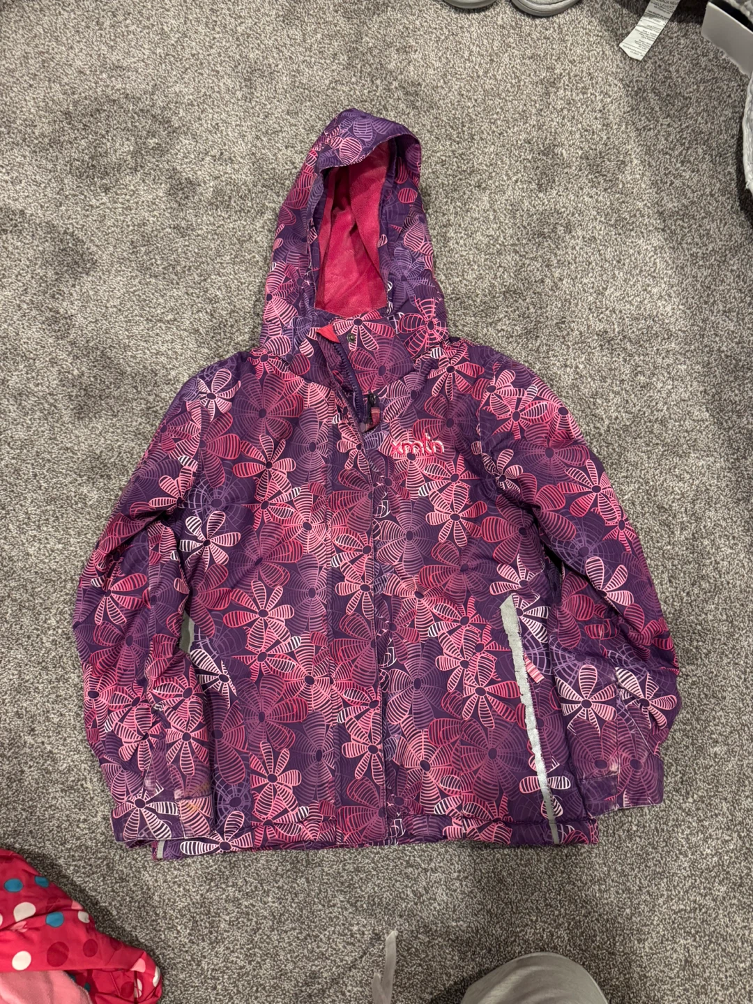 XMTN Winter Jacket Purple Floral Pattern Size 10