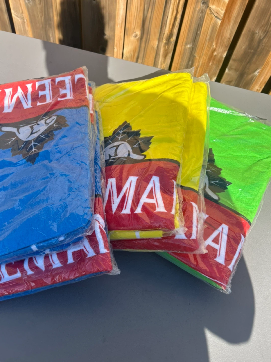 Beach Towels - Blue, Yellow, Green