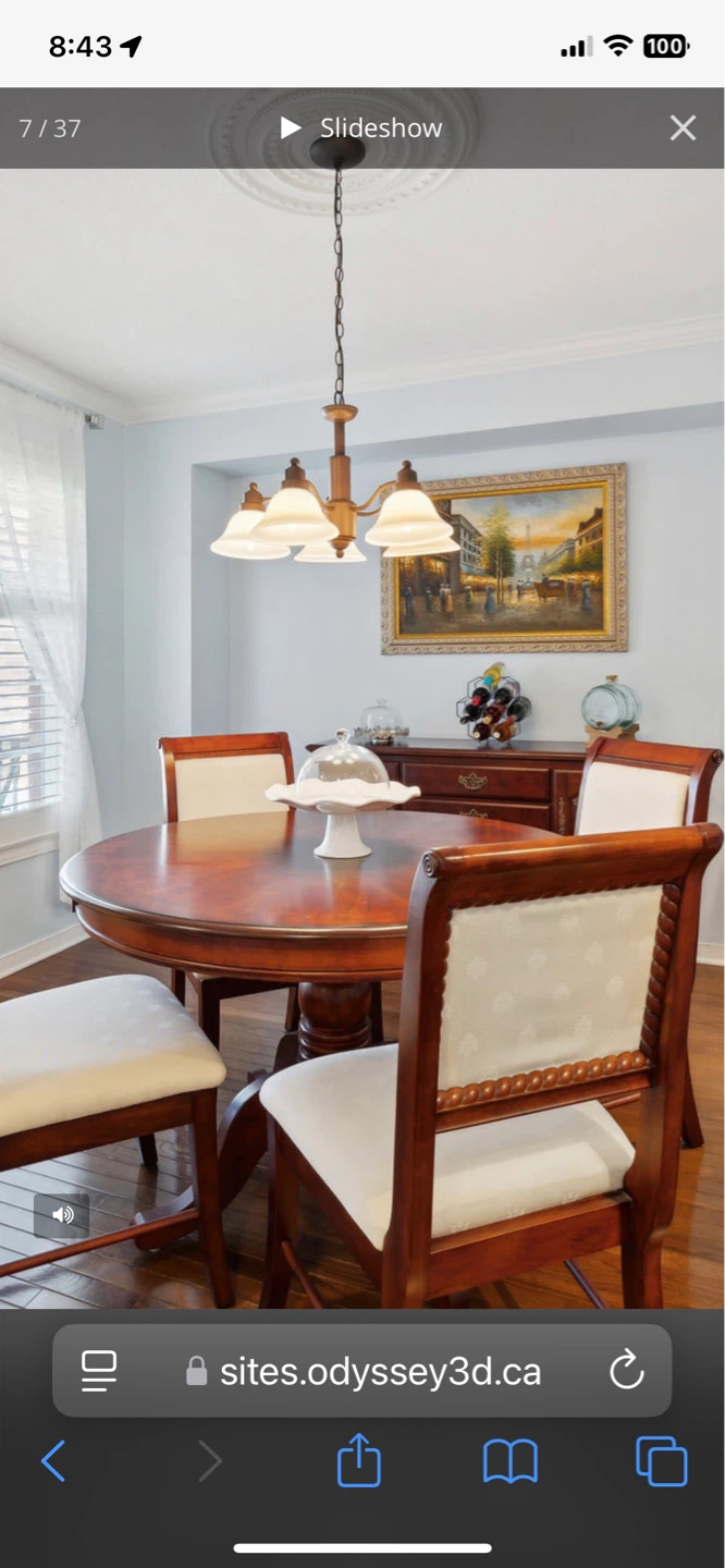 Wooden Dining Table and Chairs Set