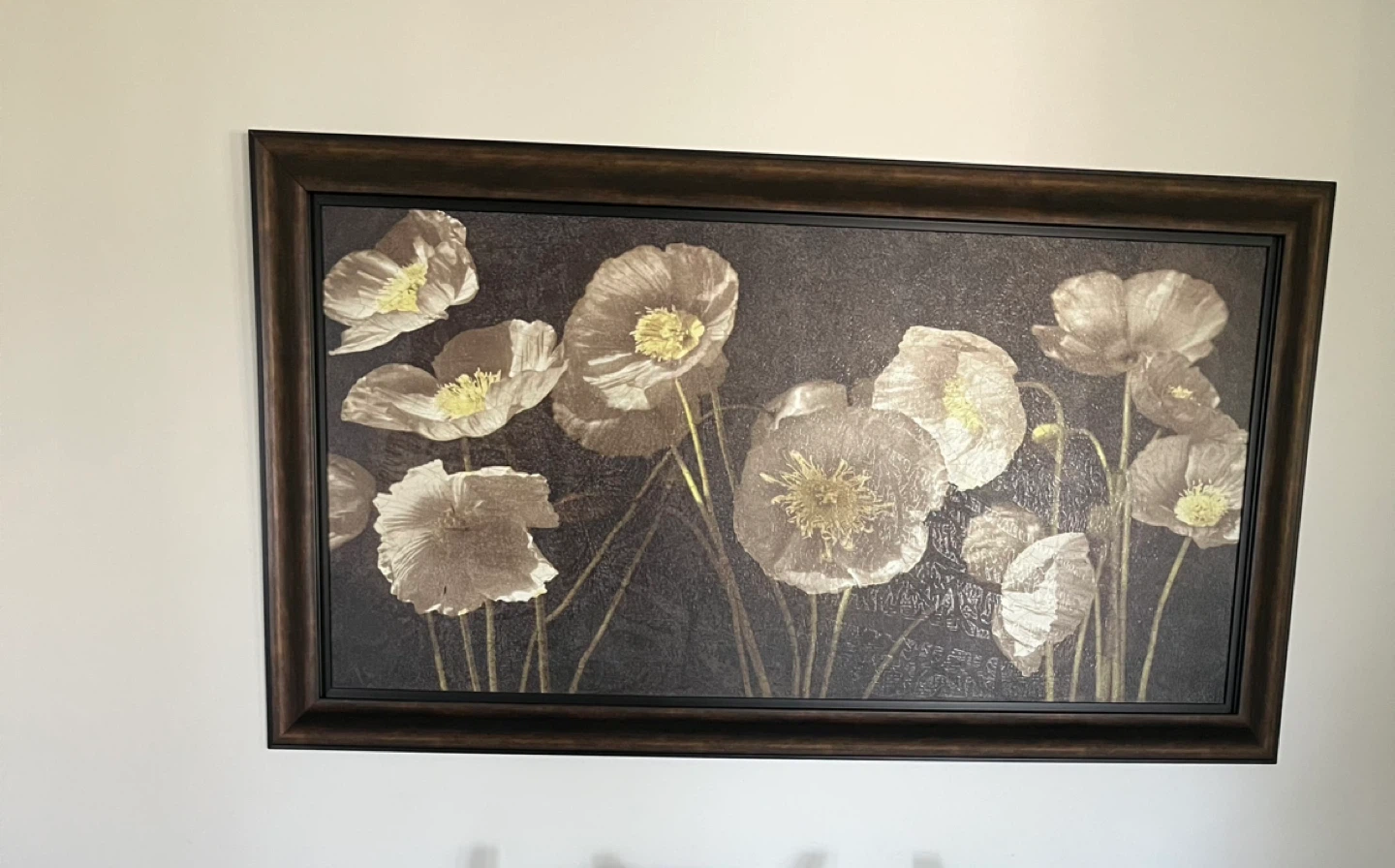Framed Floral Art Print 54X30 inches