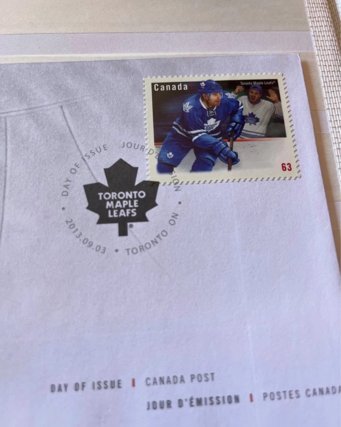 Maple Leafs (2013) Day of Issue Canadian Stamp - photo 2