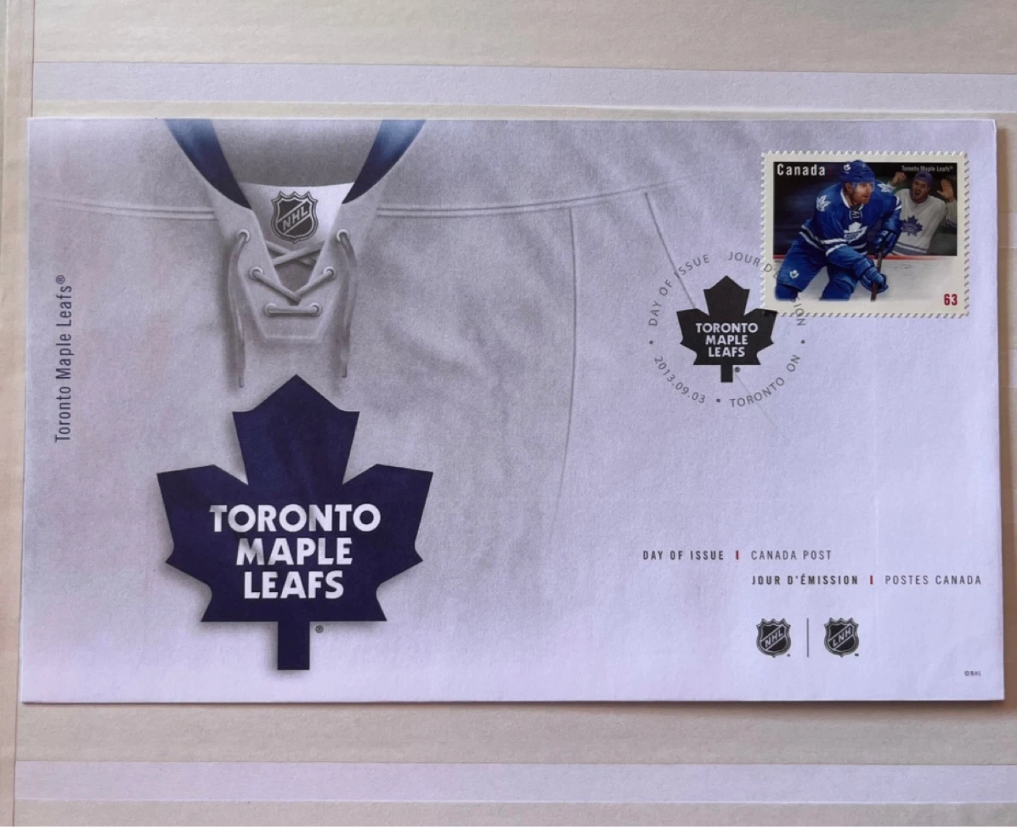 Maple Leafs (2013) Day of Issue Canadian Stamp