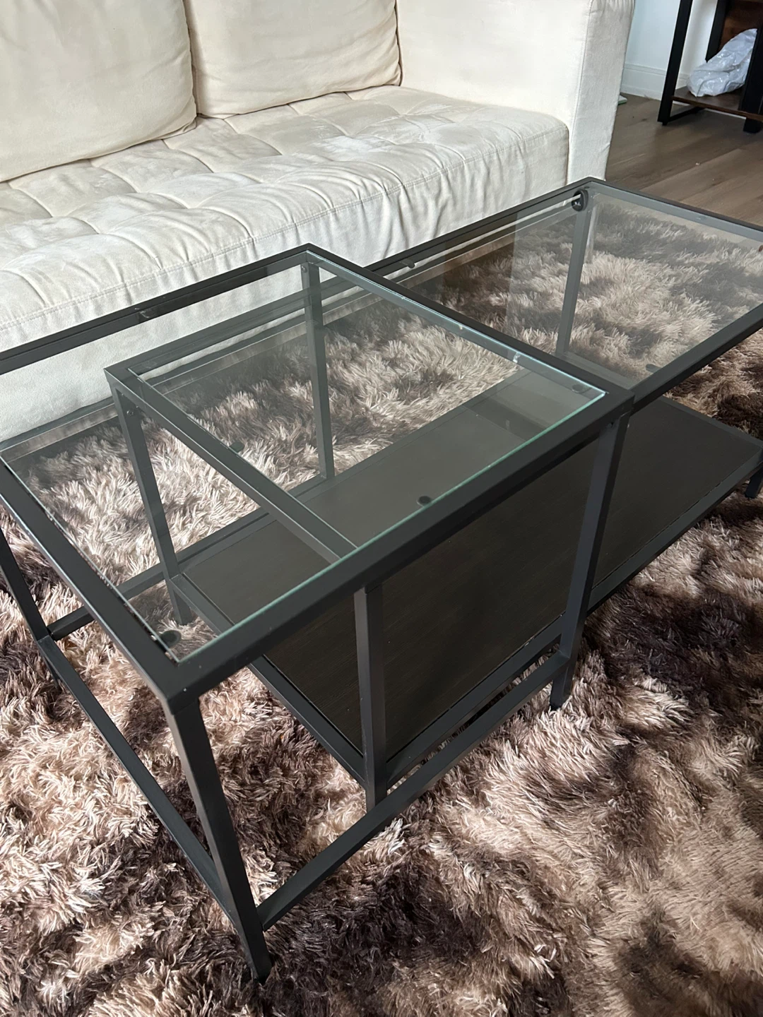 IKEA VITTSJÖ Nesting glass Coffee table