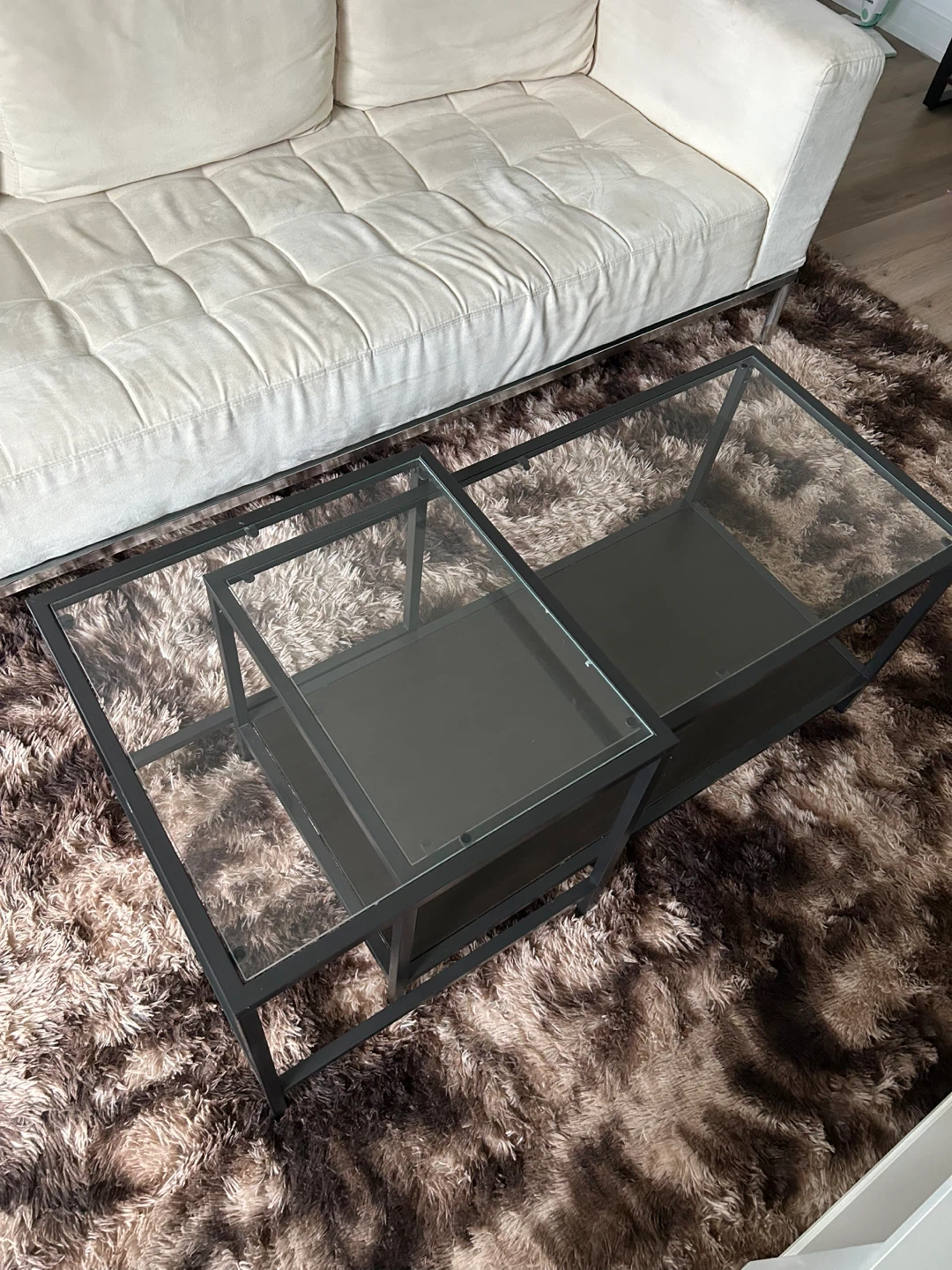IKEA VITTSJÖ Nesting glass Coffee table - photo 2