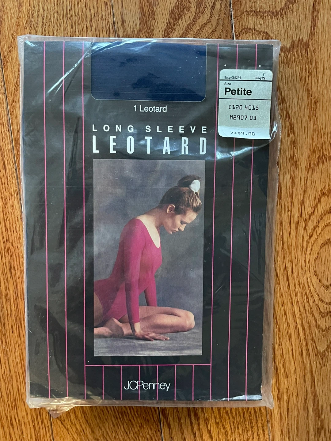JCPenney Long Sleeve Leotard - Petite Navy