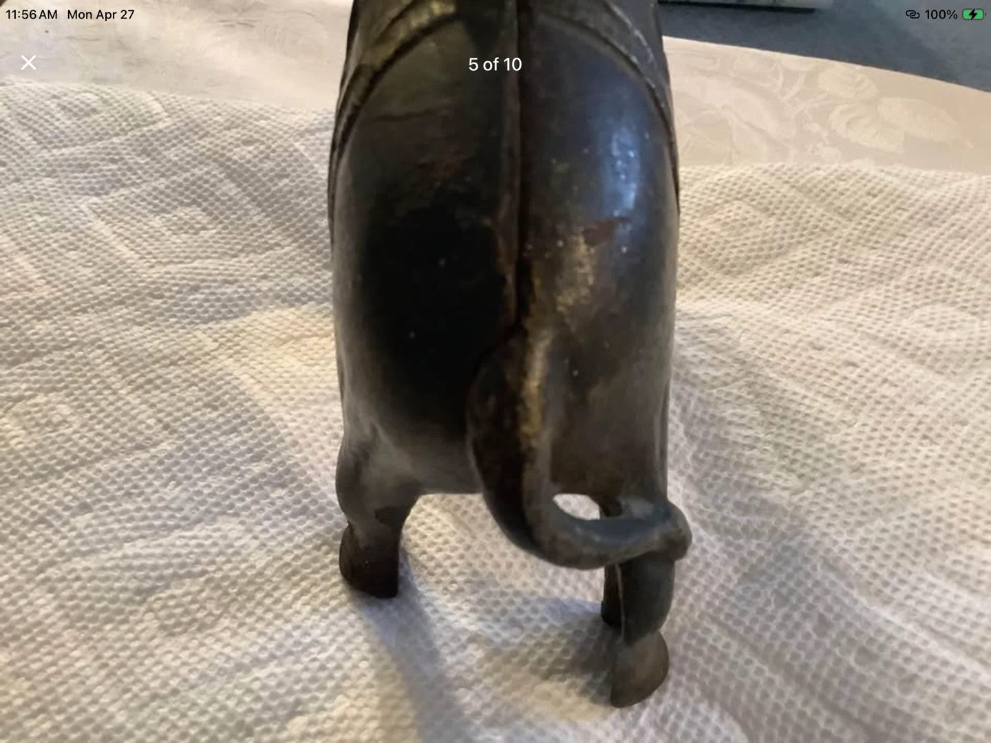1905 Cast Iron Elephant Howdah Figural Bank 🐞 - photo 3