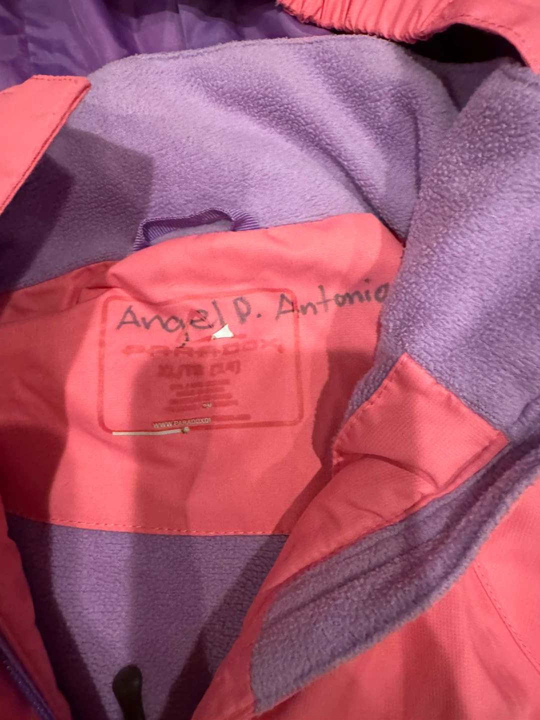 Paradox Girls XL size 14 Pink & Purple Hooded Jacket - photo 2
