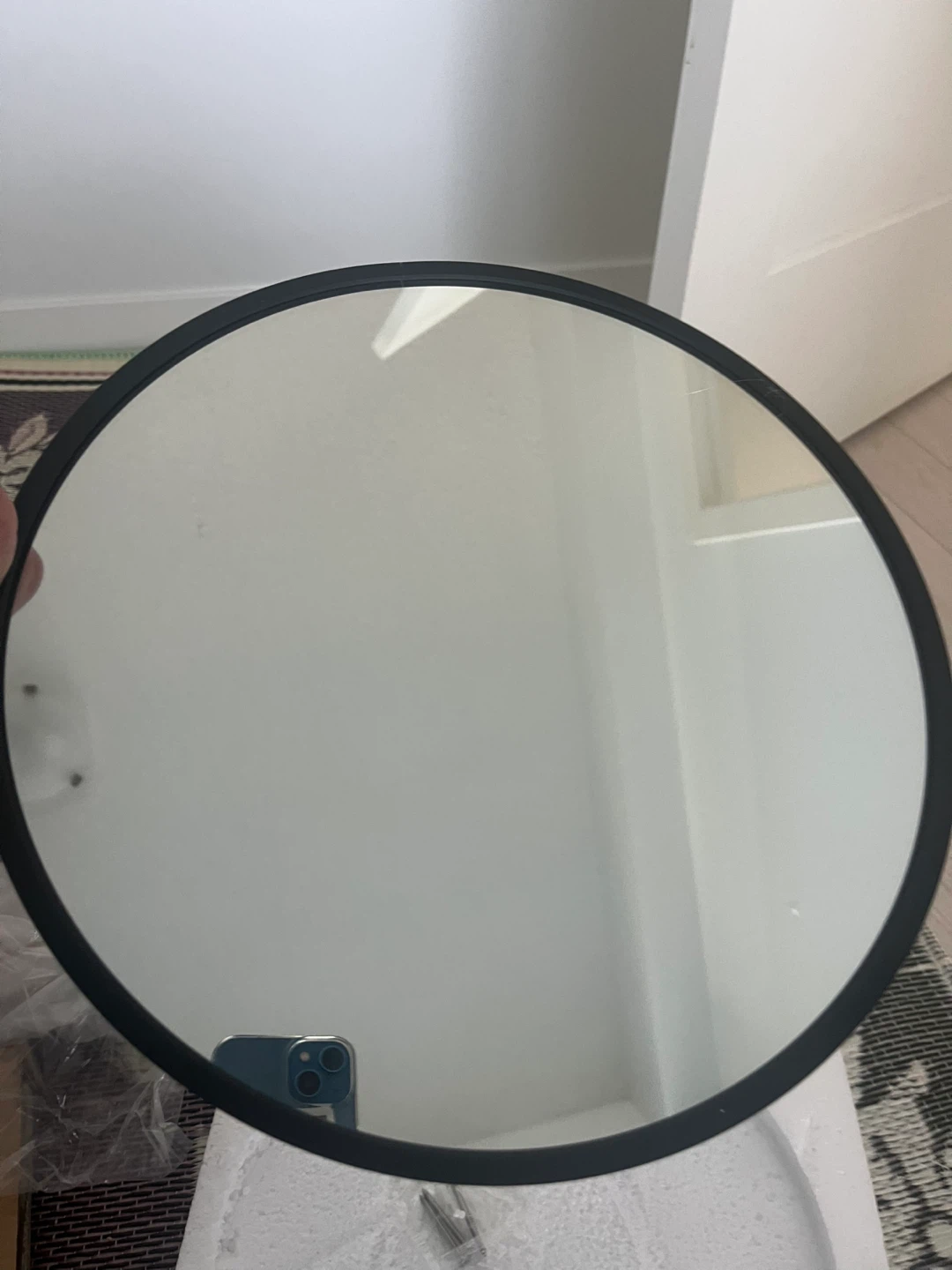 Round Black Wall Mirror - photo 2