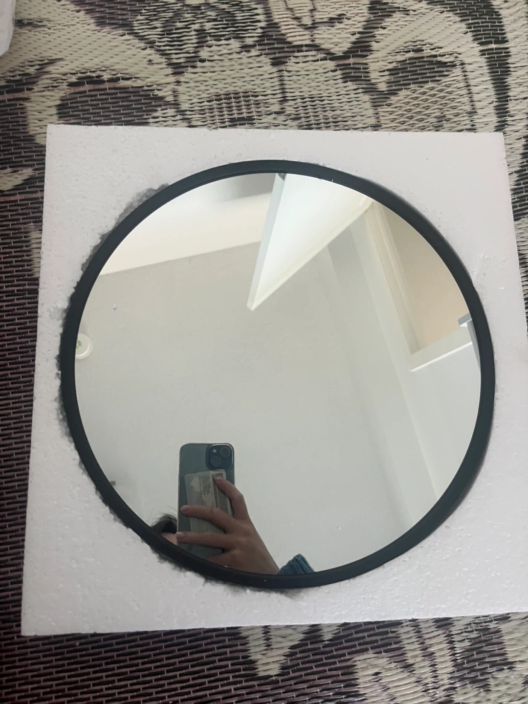 Round Black Wall Mirror