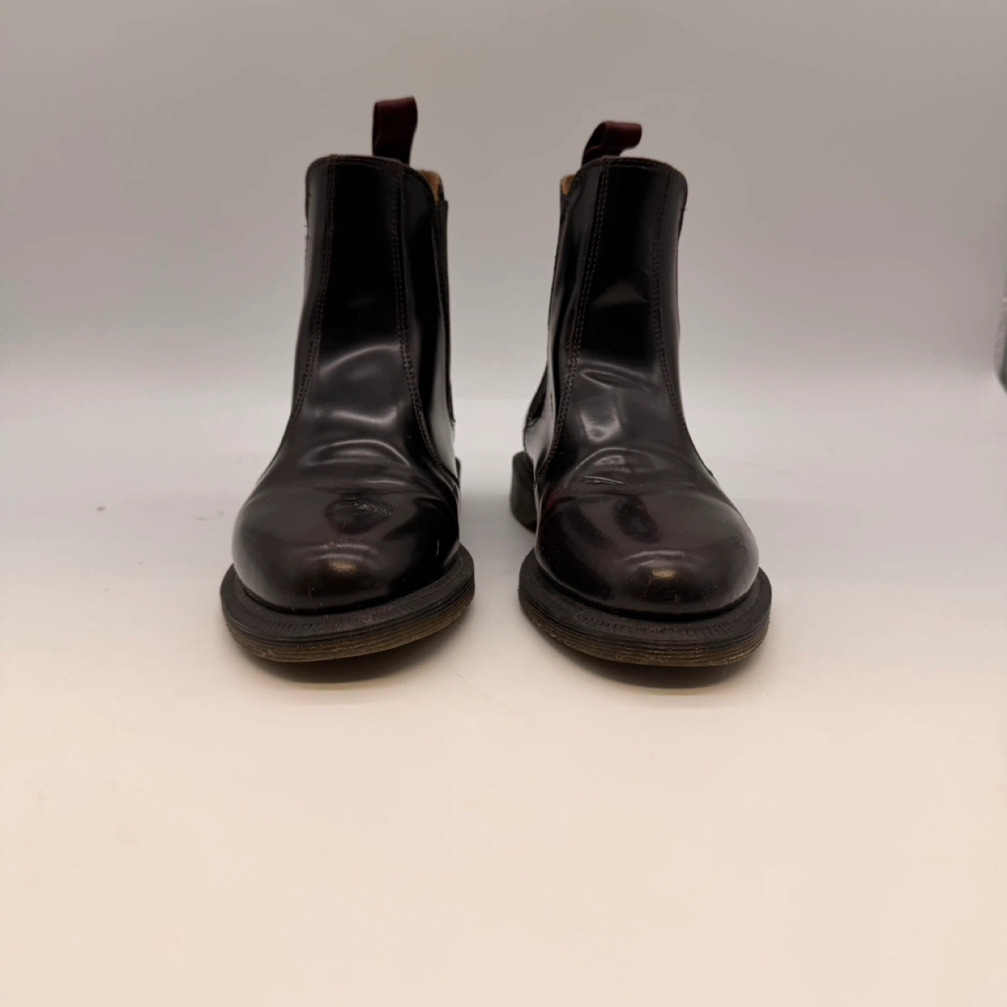 Dr Martens Flora Chelsea Boots Black Leather Womens US 6