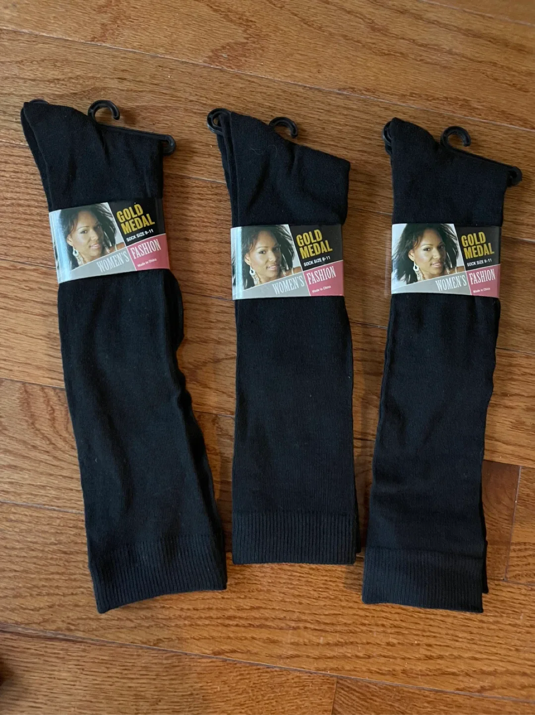 Gold Medal Women's Fashion Socks - Black - Size 9-11 (3 Pairs)