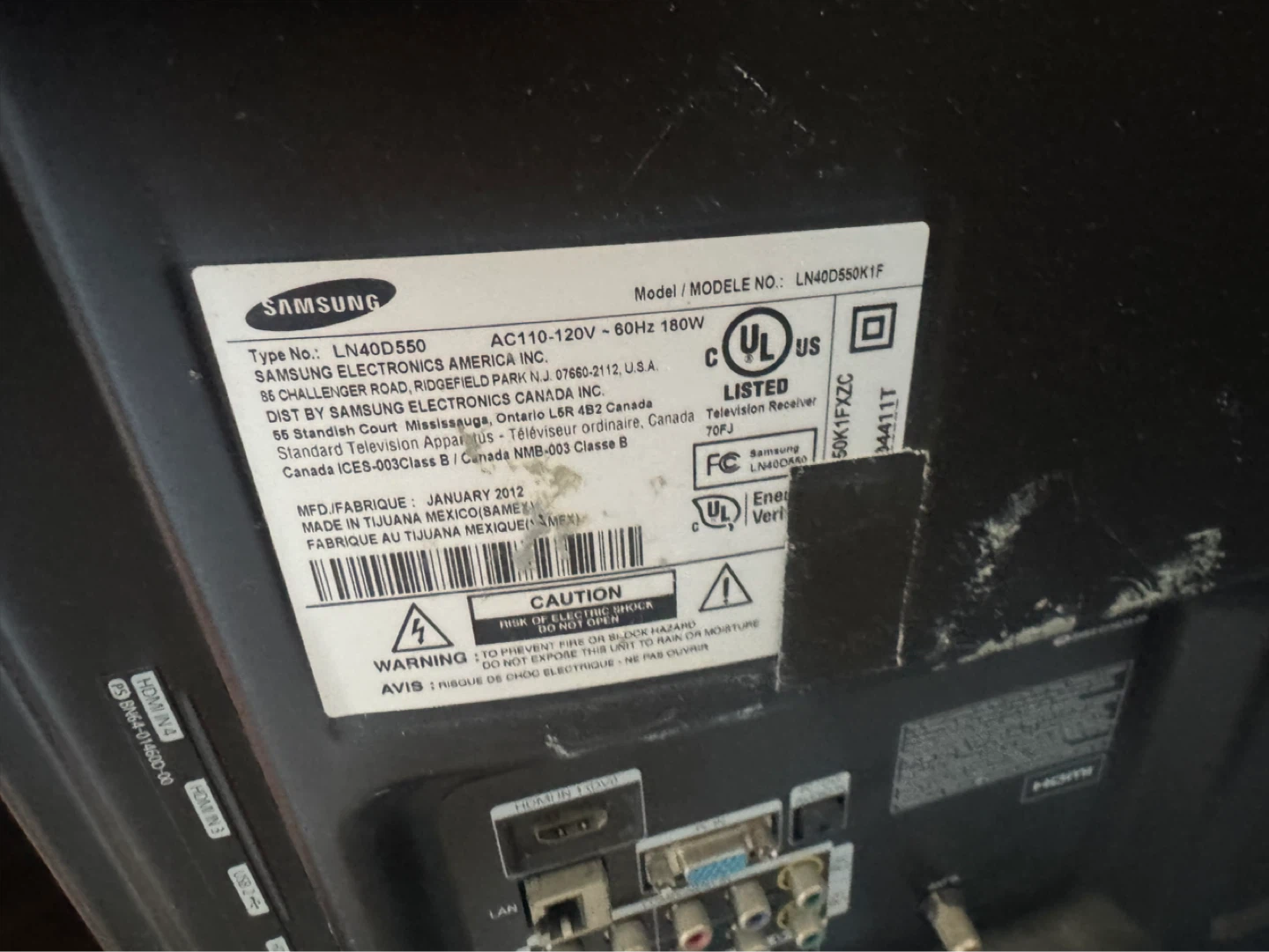 Samsung 40" LN40D550 LCD Television - photo 2