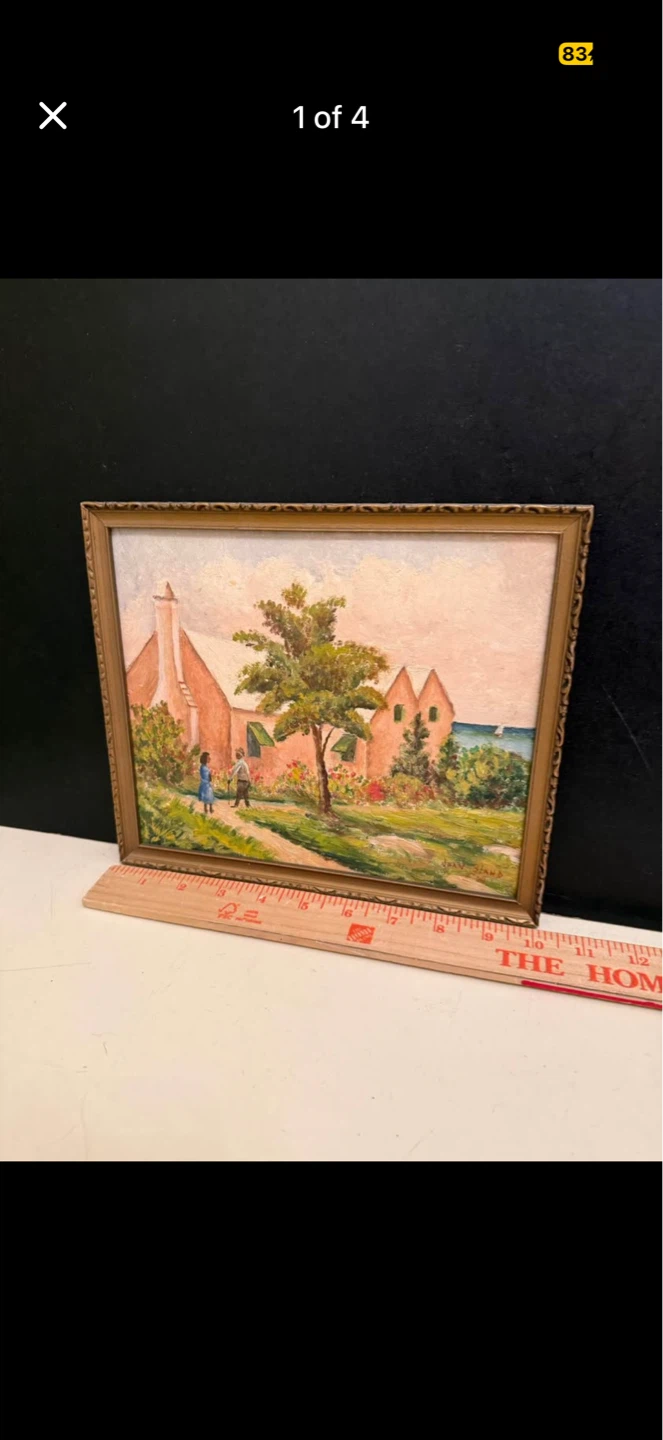 Small painting signed