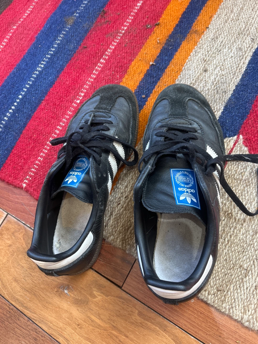 Adidas Samba Shoes Black White Size 6.5 US