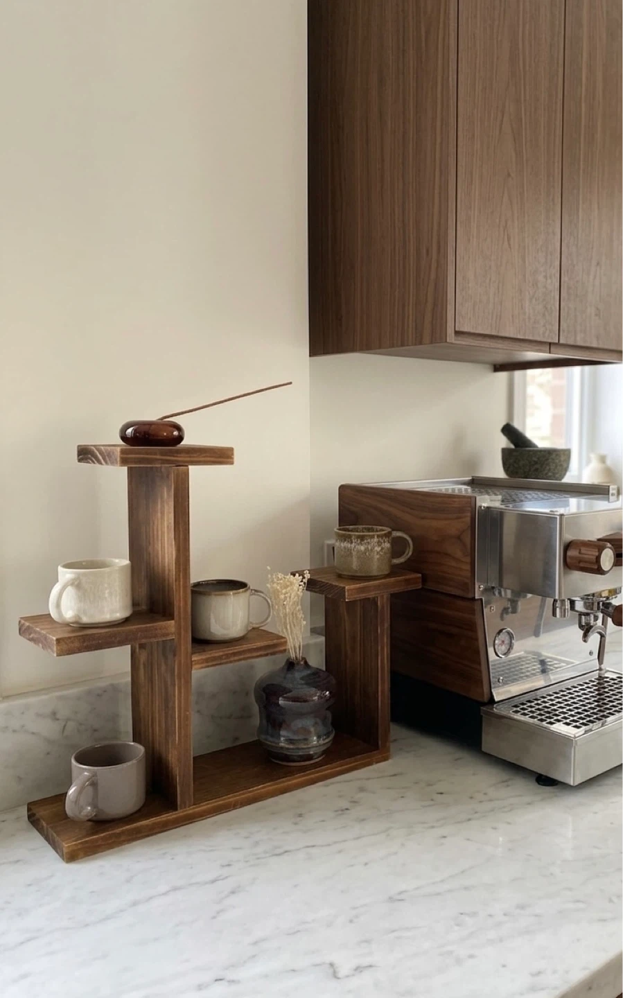 Tiered Wooden Display Shelf
