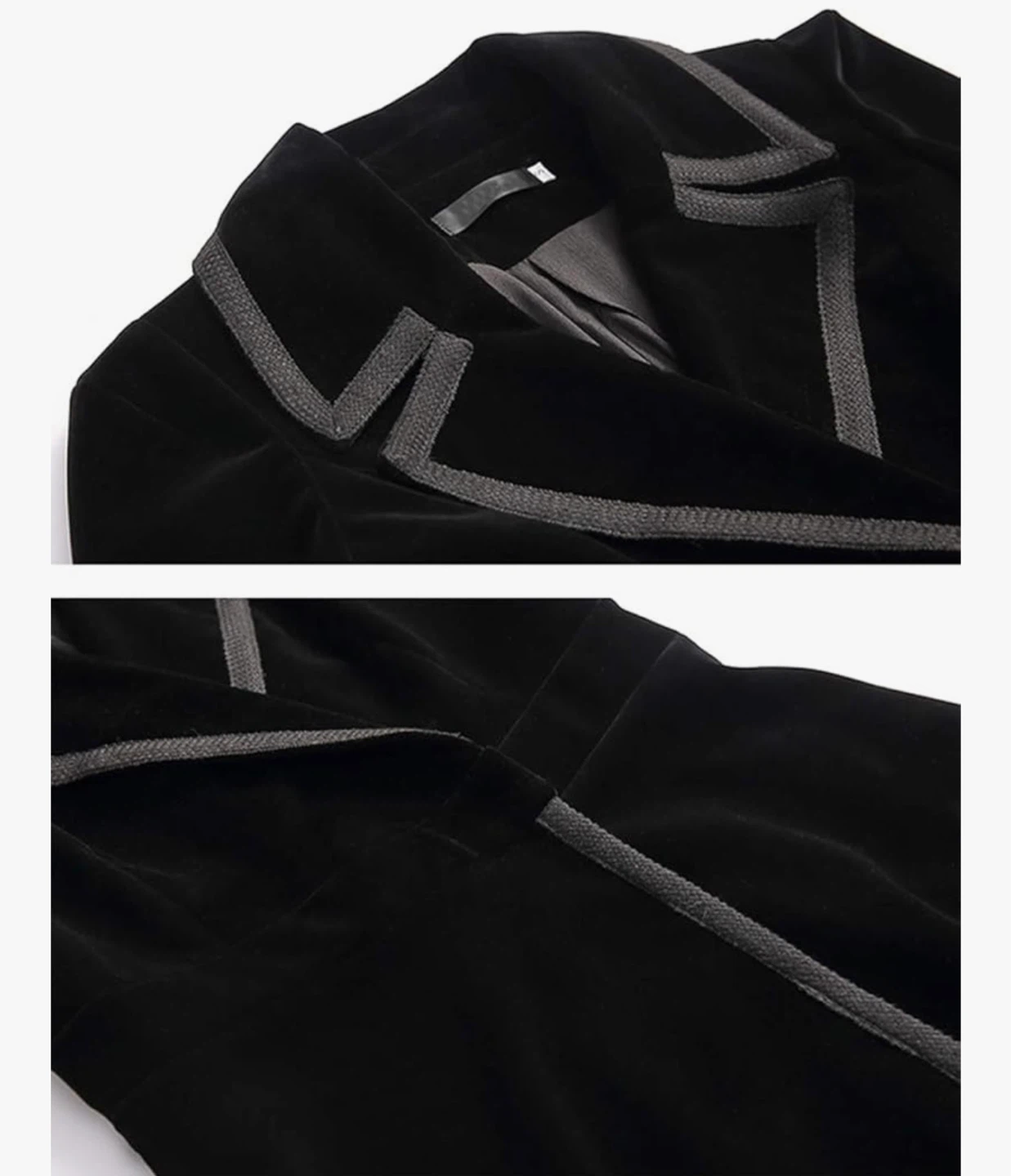 Black Velvet Long Coat - photo 4