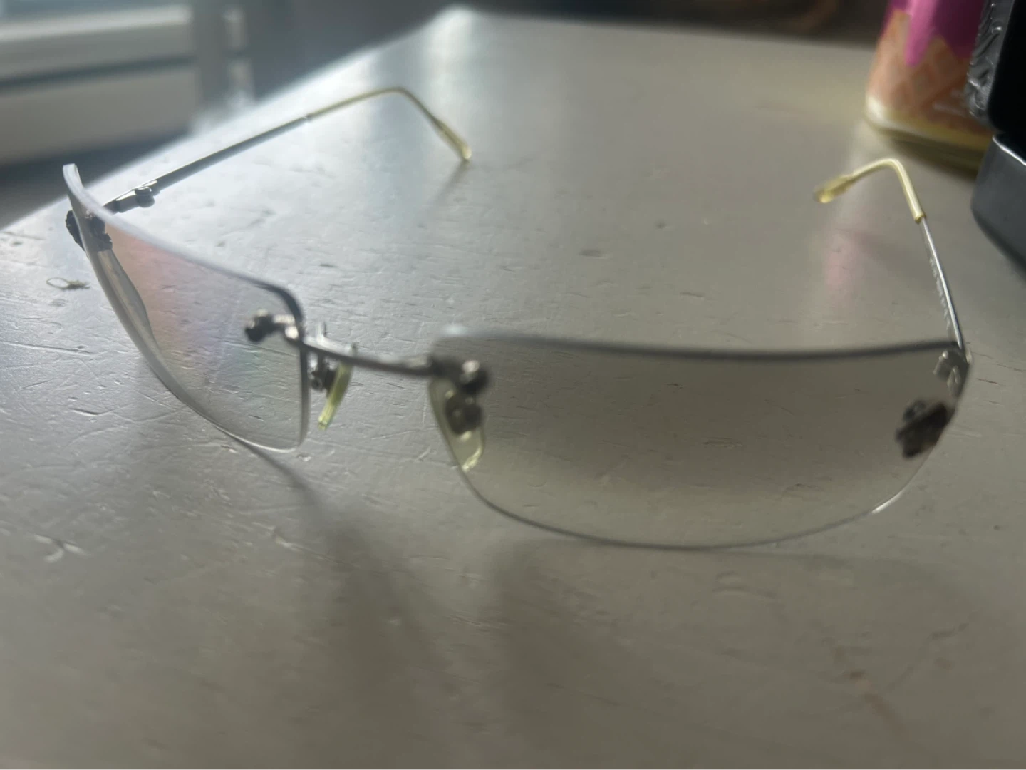 Vintage Versace Silver Medusa Rimless Grey - photo 5