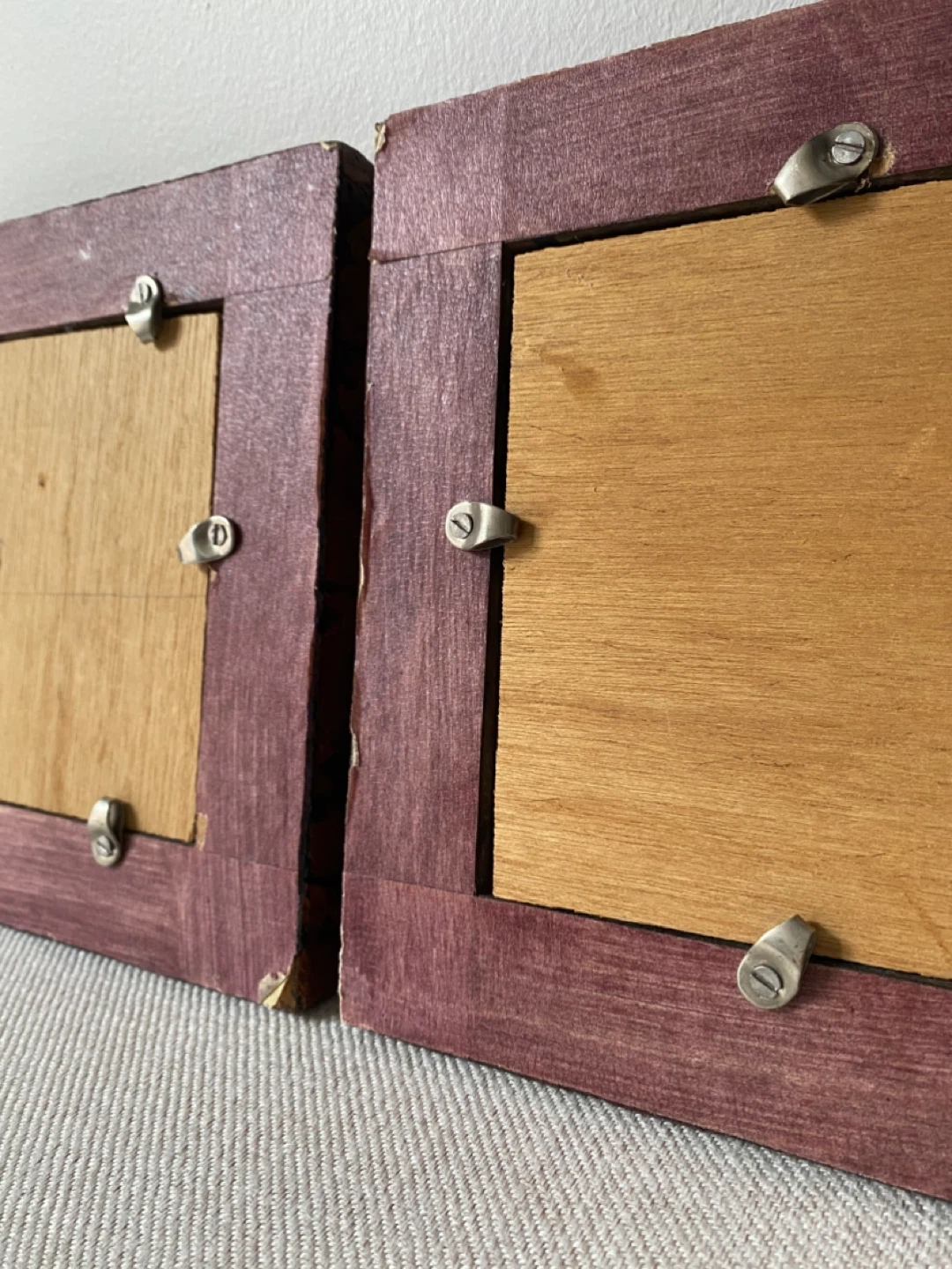 Pair of Handcrafted Wood Mosaic Frames - photo 5