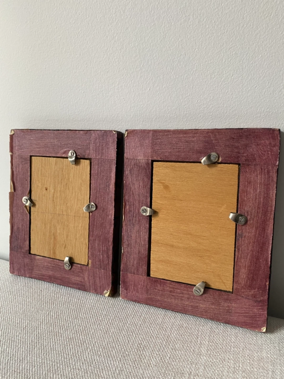 Pair of Handcrafted Wood Mosaic Frames - photo 4