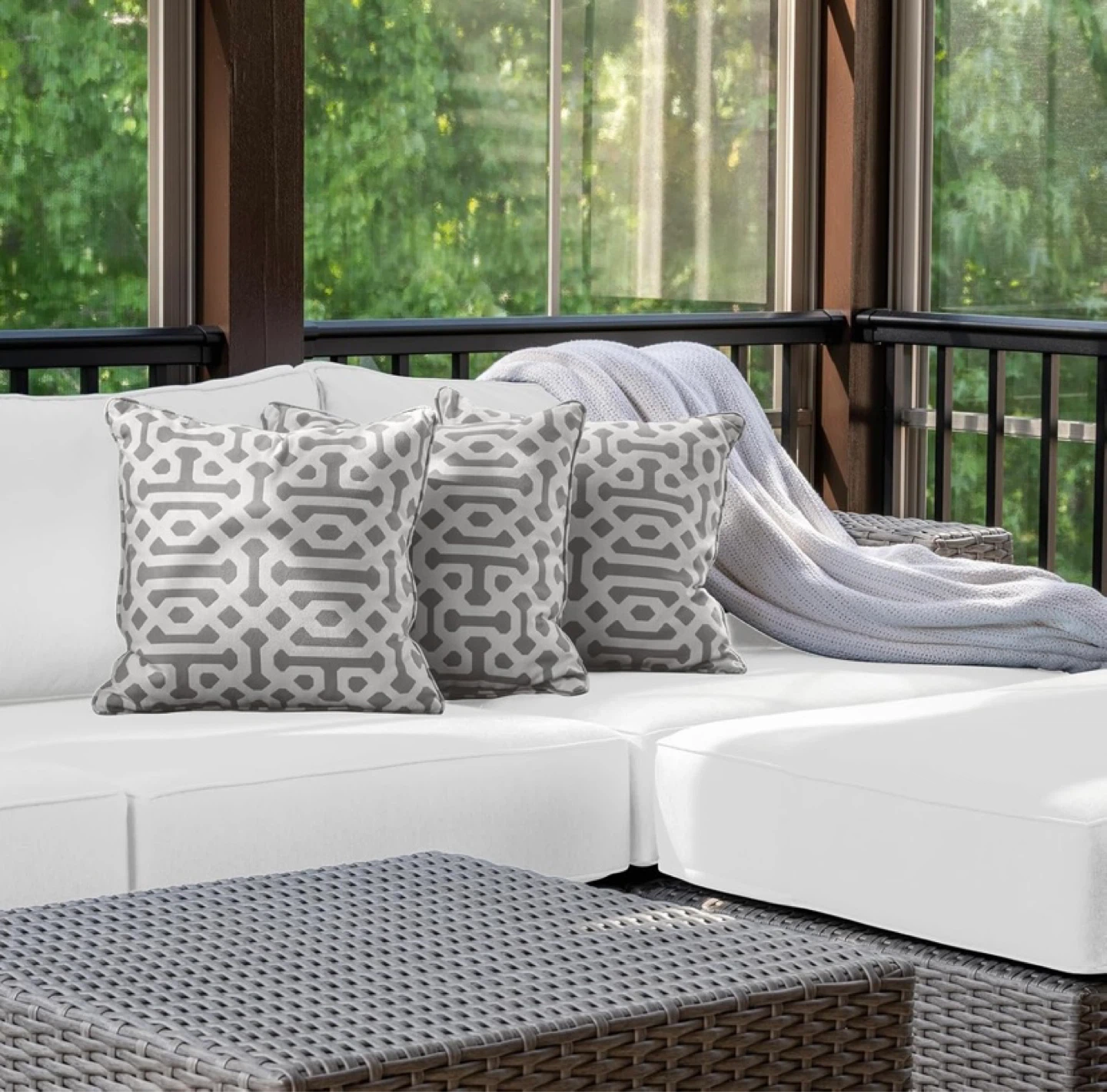 New 5pc Waterproof Patio Cushion Covers for Outdoor Sectional - photo 4