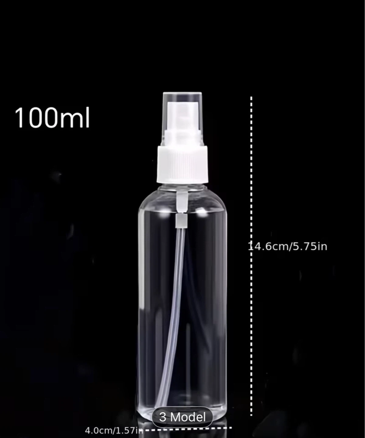 100ml Clear Plastic Spray Bottle