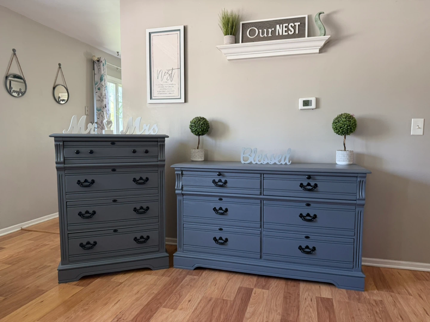 ✨🩶Gorgeous solid oak dresser set🩶✨