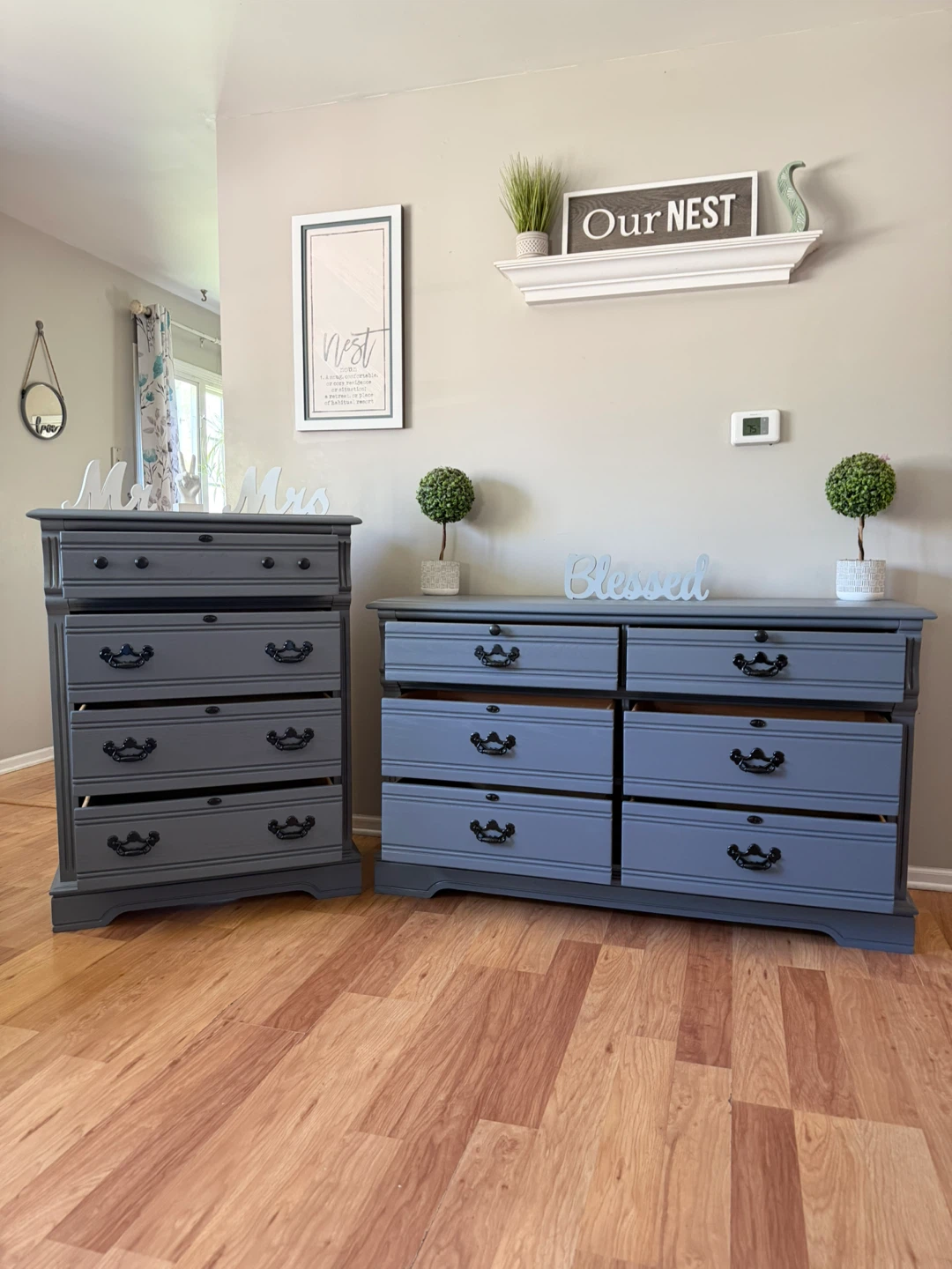 ✨🩶Gorgeous solid oak dresser set🩶✨ - photo 2