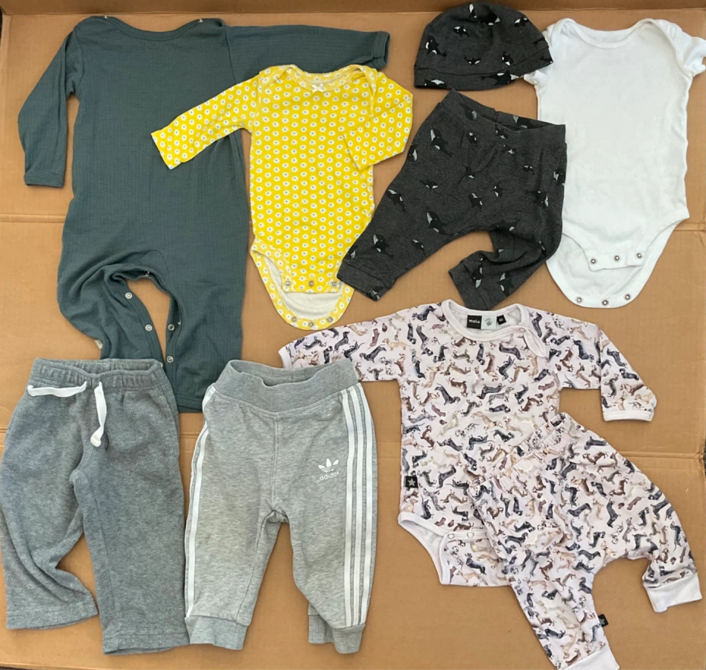 Baby Clothes Bundle -Adidas, Carter’s, 808, Molo