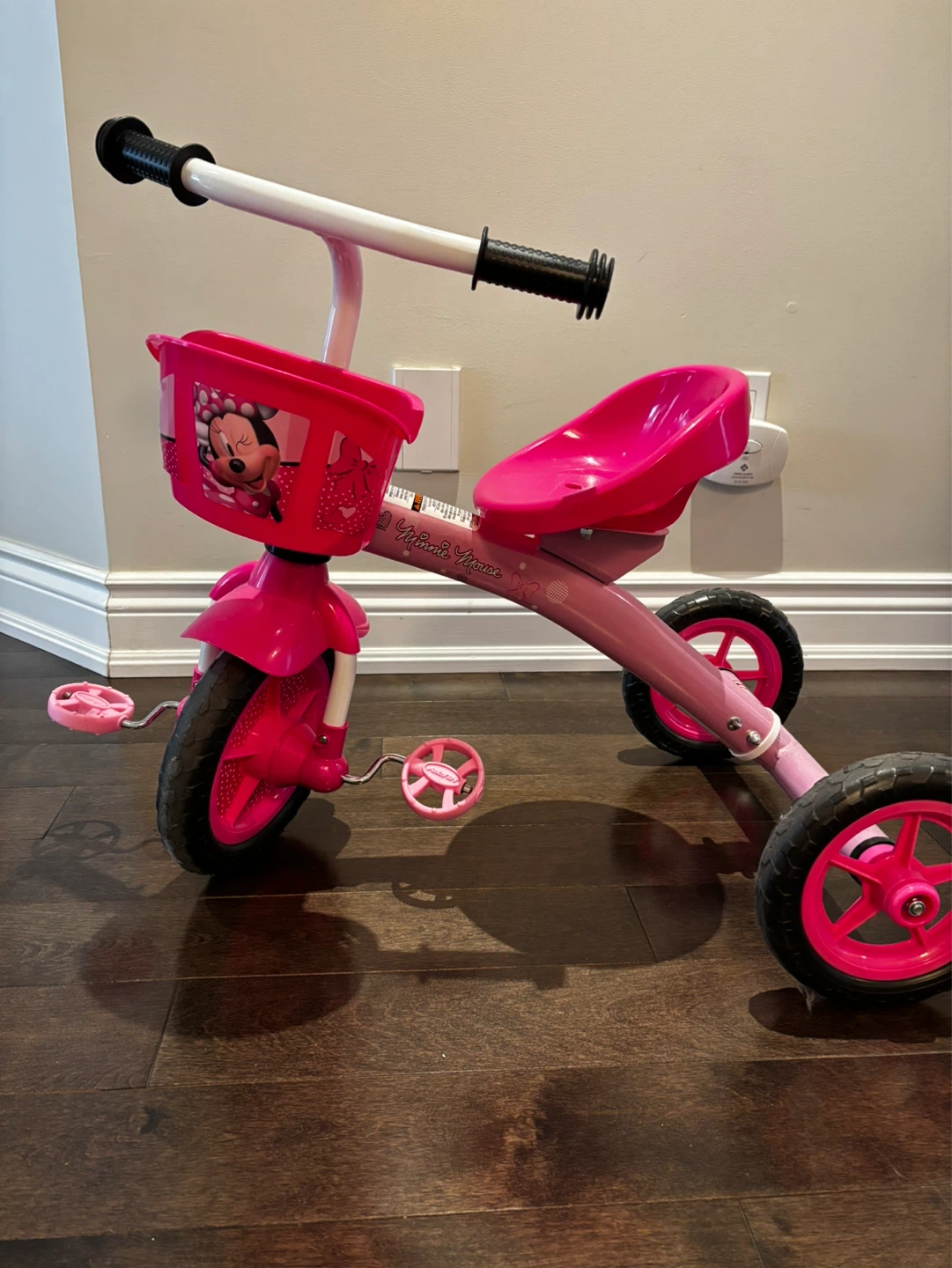 Minnie Mouse Pink Tricycle with Basket