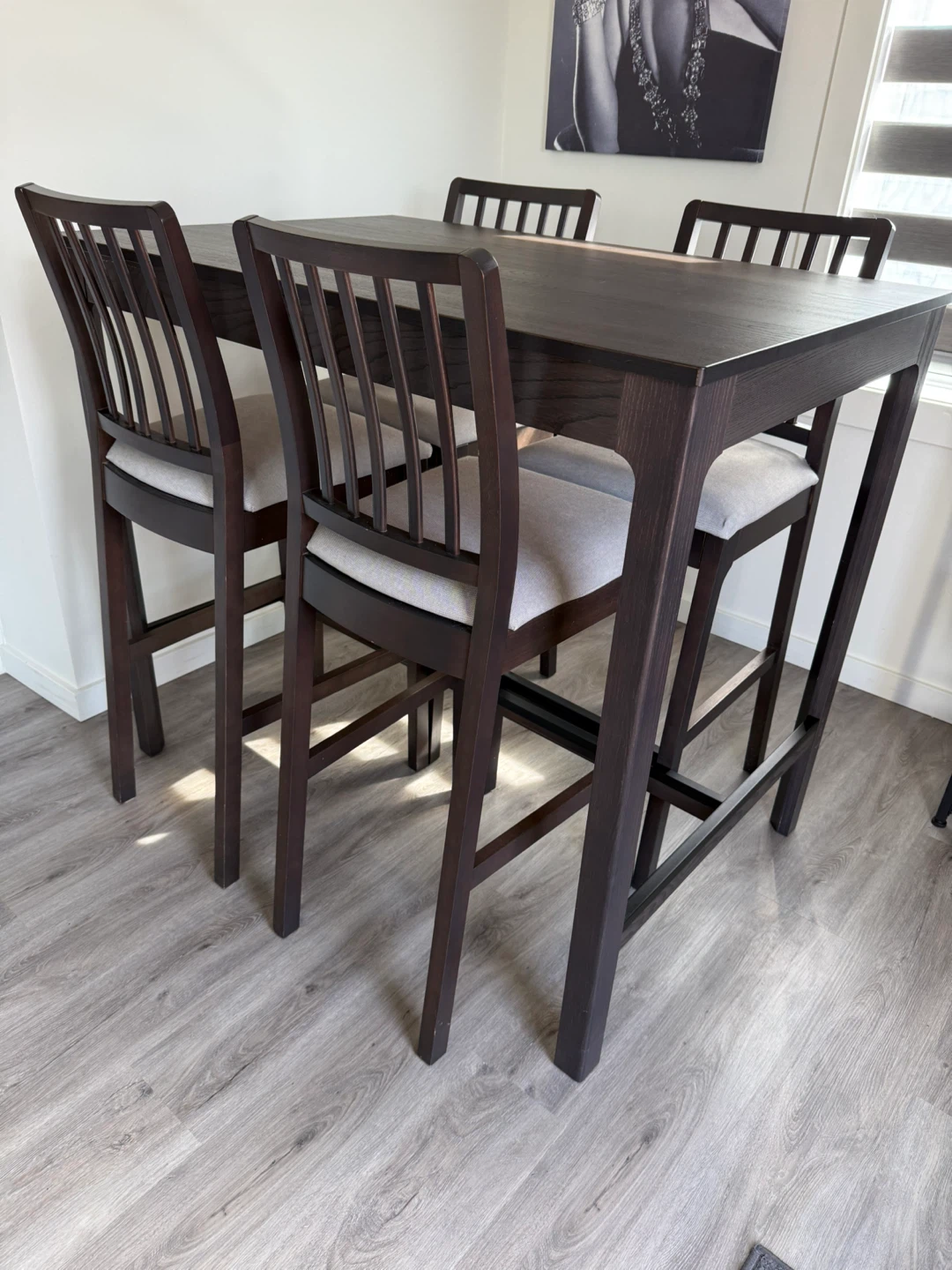 IKEA EKEDALEN Bar Table & 4 Chairs - photo 4