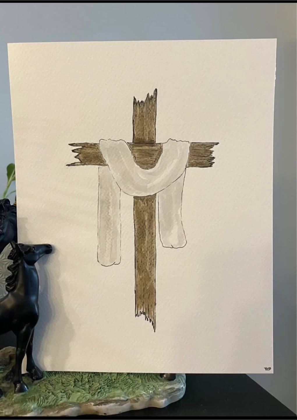 Watercolour Cross paintings