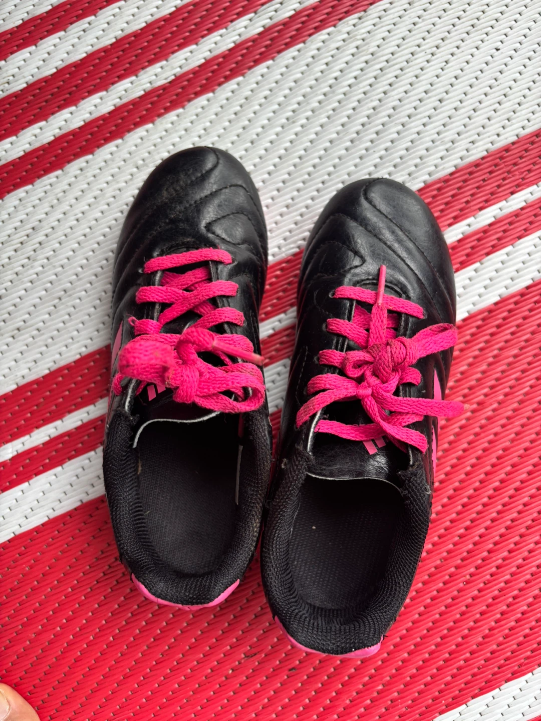 Kids Adidas Soccer Cleats US 1.5 - Black and Pink - photo 3
