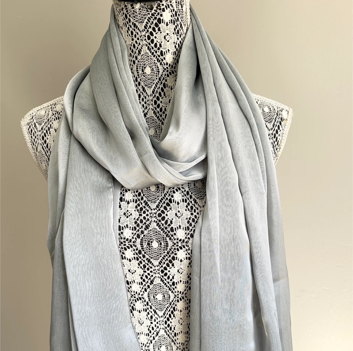 Lightweight Silver Scarf/Shawl - New