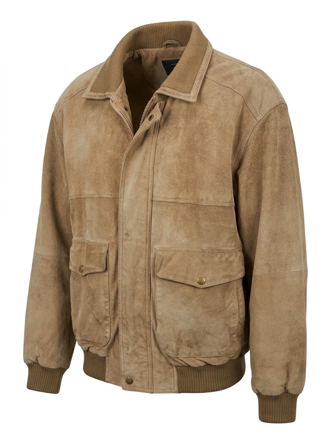 Men's Suede Bomber Jacket